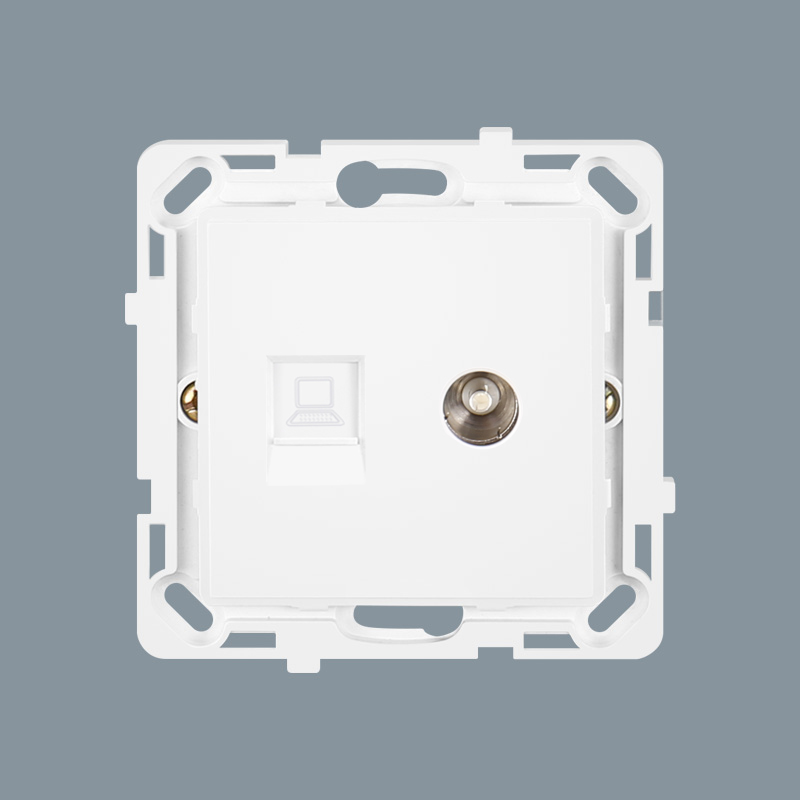 Tomada de interruptor de parede residencial para TV e computador para reformas